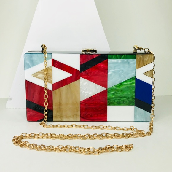 CLOSET REHAB Handbags - Geometric Acrylic Party Box